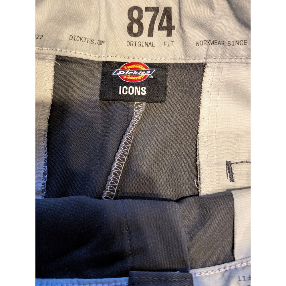 Dickies 874 Original Fit Work Pants Charcoal Grey Mens 30x32 Straight Leg Icons - Picture 5 of 10